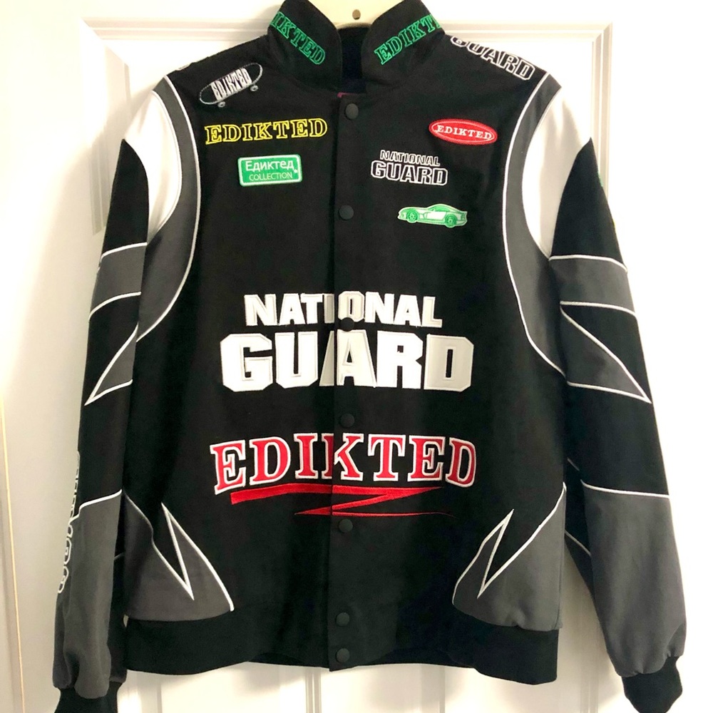 Edikted Rally Patch Jacket size L. New without tag